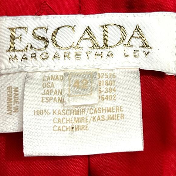 Escada Margarita Ley women’s double breasted crest cashmere blazer jacket - Picture 14 of 16